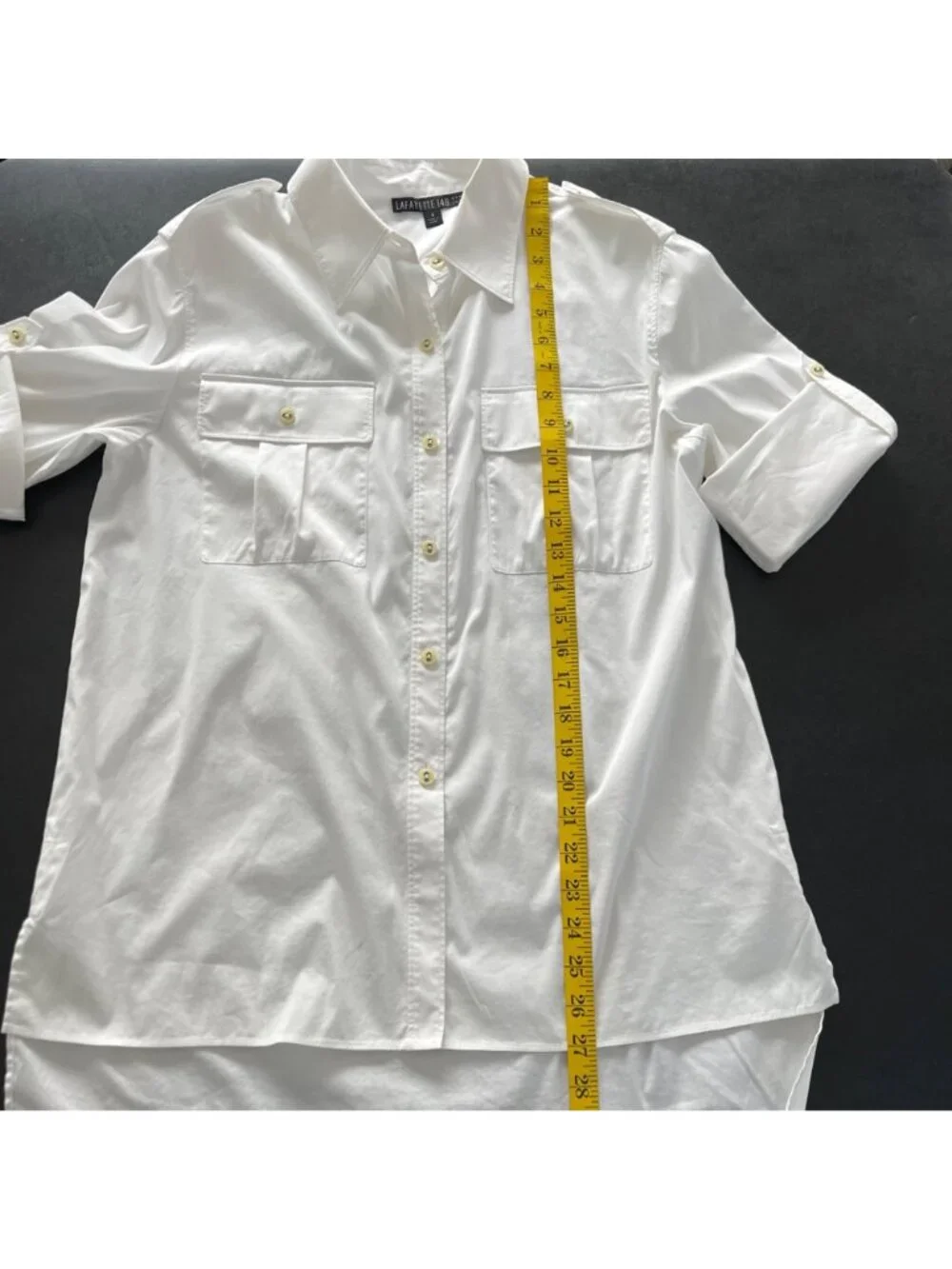 Lafayette 148 New York Womens Tunic Button Shirt Size 4 Classic Quiet Luxury - Picture 13 of 13